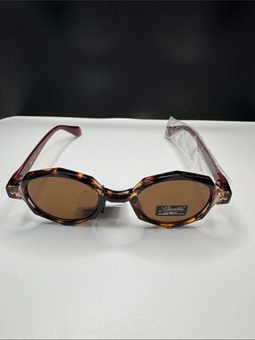 Tortoiseshell Brown Lens Women's Sunglasses (3-9) UV 400 CE
